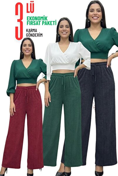 THEBEK Casual Stylish Hair Braid Pants |   Burgu Kumaş |   Medium Size Pants ...