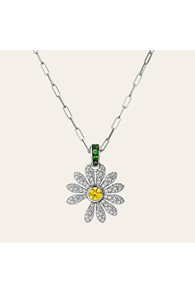 Choice قلادة بتصميم زهرة الأقحوان والماس، رقم الموديل 880818، قلادة رسمية من ...