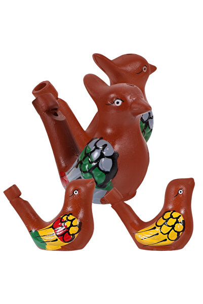 Choice 7.50 × 7.50 × 3.50 سم كما هو موضح، 4 قطع من صفارات الطيور للأطفال، ألع...