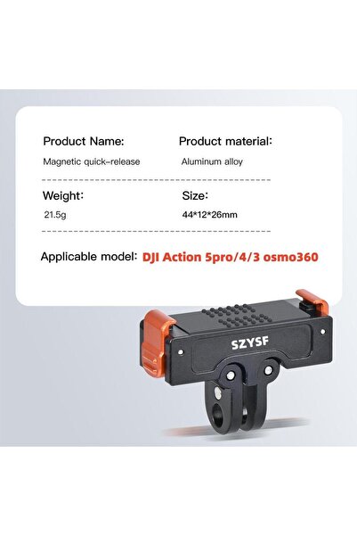 Choice قاعدة قابلة للطي لكاميرا DJI Osmo 360 Action 5 Pro/4/3، مزودة بمحول مغ...