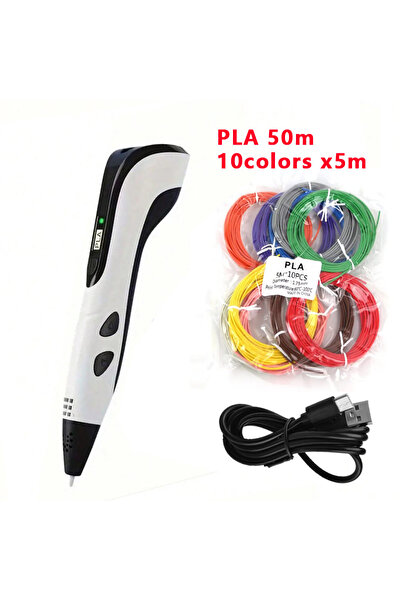 choice2 white pen PLA50m High-Quality 3D Printing Pen with PLA Filament Opti ...