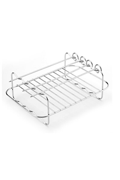 Choice1 rectangle 4 skewer Air Fryer Rack Stainless Steel Grill Basket with 4...