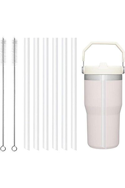 Choice1 6Pcs Replacement Plastic Straw Compatible with Stanley 20 oz Flip Str...