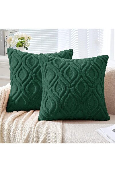 Choice3 غطاء وسادة أخضر داكن لعيد الميلاد، مقاس 45×45 سم، قطعة واحدة، 18×18 ب...