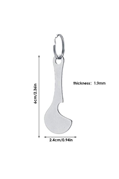 Choice سلسلة مفاتيح عربة التسوق B مضادة للضياع مع فتاحة زجاجات من الفولاذ الم...