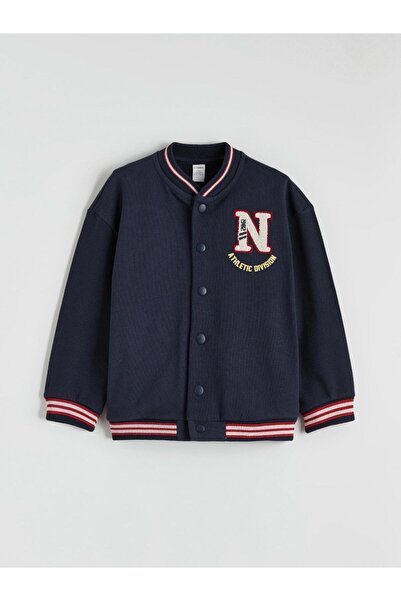 LC Waikiki New York Baskılı Erkek Çocuk Kolej Ceket