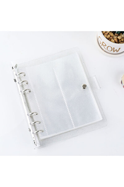 Choice White 100 Photos Bookmark A6 Glitter Photard Binder Photo Booth Frame ...