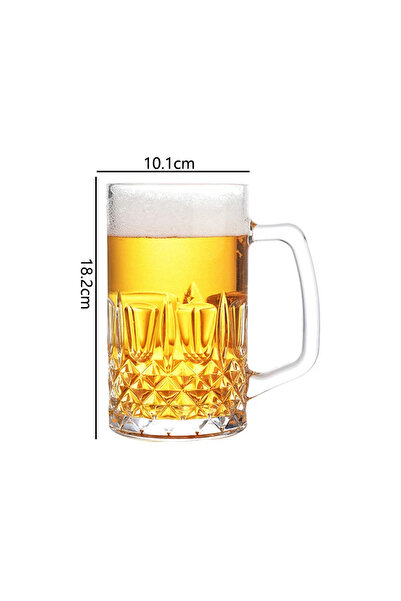 Choice1 كوب بيرة شفاف من القمح، سعة 1000 مل أو 600 مل، مزود بمقبض، قطعة واحدة...