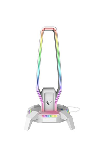 AyrStore RM-H27 IGRIS Type-C RGB Beyaz Kulaklık Standı RM-H27 IGRIS BEYAZ