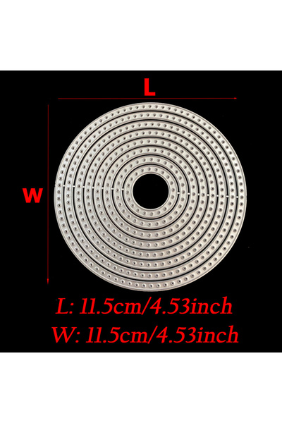 Choice مجموعة قوالب تقطيع دائرية (قطعة واحدة) - قوالب استنسل معدنية للخلفية -...