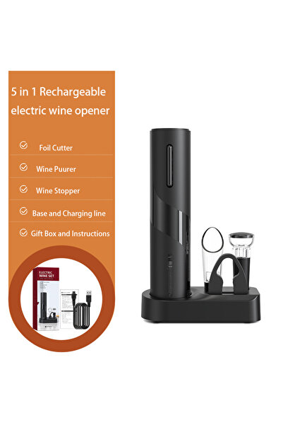 Choice1 5 in 1 Electric Wine Opener Set Rechargeable Automatic Electric Wine ...