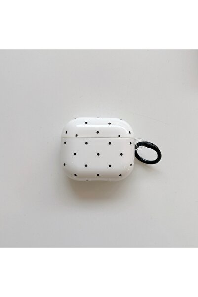 Choice6 For AirPods 3 WHITE Simple White Background Black Wave Point With Hoo...