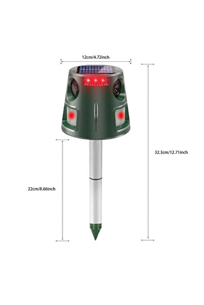 Choice جهاز طارد الحيوانات بالطاقة الشمسية STC-063 - يعمل بتقنية الموجات فوق ...