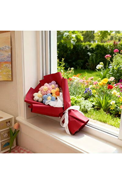 Choice4 Red Handmade flower bouquets, New Year's Day, Valentine's Day, weddin...