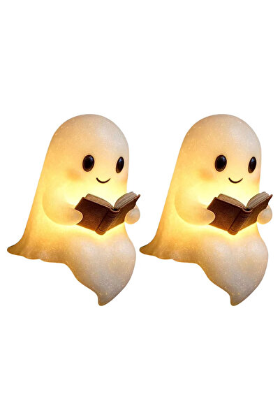 Choice1 مصباح قراءة صغير لطيف على شكل شبح، قطعتان، مصباح ليلي ثلاثي الأبعاد ب...