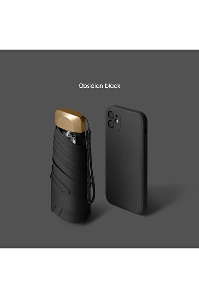 Choice3 Black 1Pc 55% Off Mini Sun Umbrella Pket Rain Umbrella Vinyl Folding ...