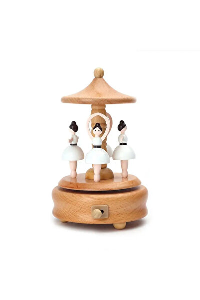 Choice15 Dancing Angel Carousel Music Box Wooden Christmas Ornament Rotary Tr...