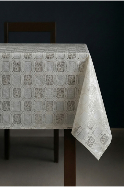 Soft Kare Luxury Straw Pattern Pvc Transparent Coated Oilcloth Tablecloth Wat...