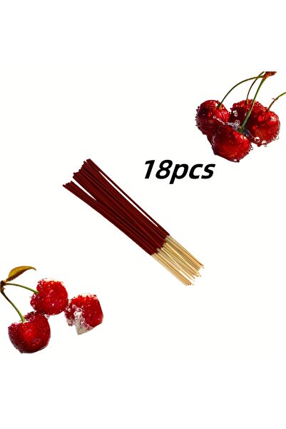 Choice 18 قطعة من أعواد البخور المصنوعة يدويًا برائحة الكرز الأحمر - 22 سم، ب...