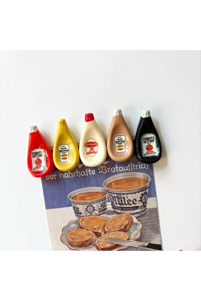 Choice 5pcs Large-sized Creative Imitation Ketchup Bottle Refrigerator Magnet...