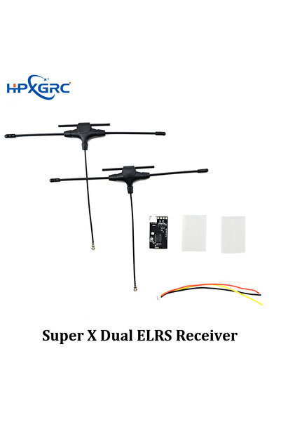 Choice Dual-Band HPXGRC-Super X Dual ELRS Receiver, 2.4G + 915M Frequency Ban...