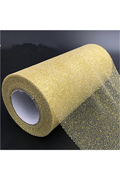 Choice7 D05gold Hot shiny tulle fabric 15cm*22m Baby shower tulle roll tutu s...