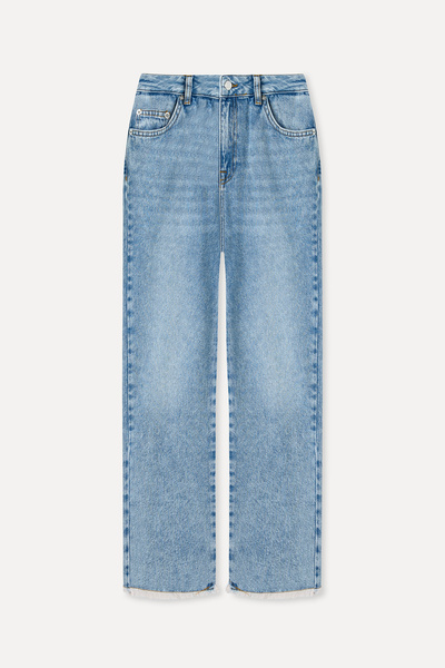 Mudo Cut-To-Length Straight Fit Jeans with Detailed Cuffs