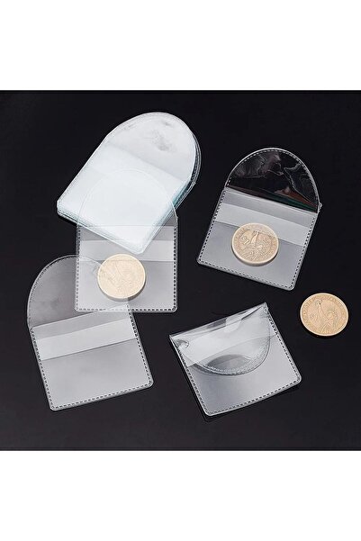 Choice 20pcs 20PCS/Lot Single Pket Coin Sleeves Collector Individual Clear Pl...