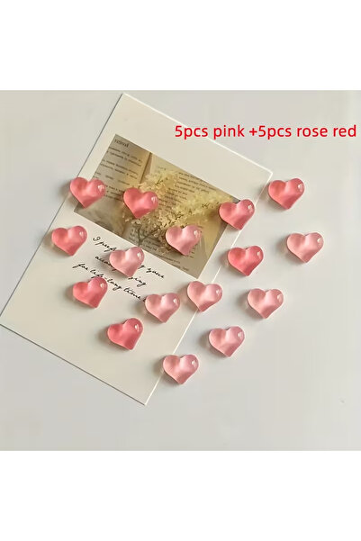 Choice1 10pcs 5/10 heart-shaped fridge magnets, suitable for kitchen and offi...