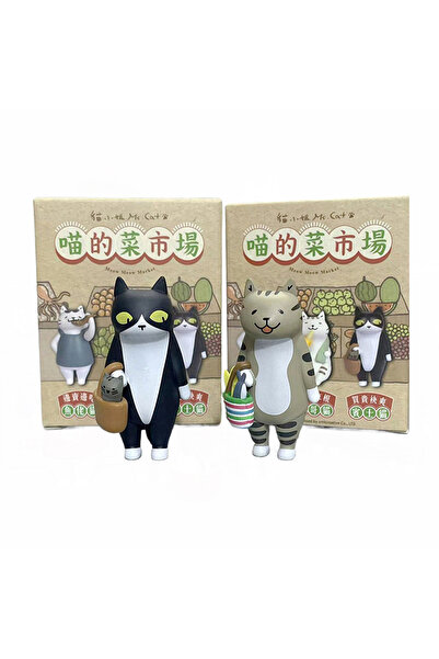 Choice 1PC Random Cat Figure Toy Cat Doll Meow Market Blind Bag Cat Action Fi...