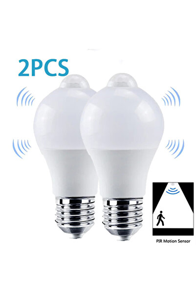 Choice1 AC220V(175-265V) Warm White Radar motion 2PCS E27 LED Bulb Light 12W ...