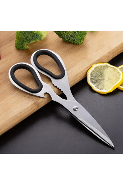 Choice مقص مطبخ، فتاحة زجاجات، مشبك جوز، أدوات مطبخ، مقص مطبخ من الفولاذ المق...