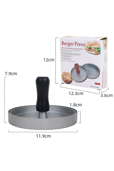 Choice1 black handle 1PC Non-Stick Burger Press Patty Maker Metal Hamburger M...