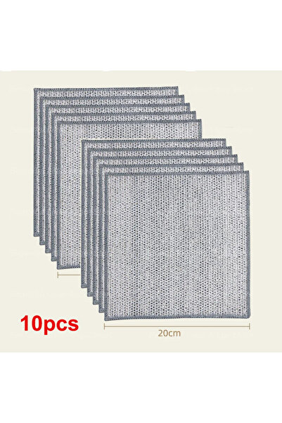 choice2 C230-رمادي-10 قطع 20/5 قطع قماش تنظيف سلك فولاذي سميك غير قابل للخدش،...