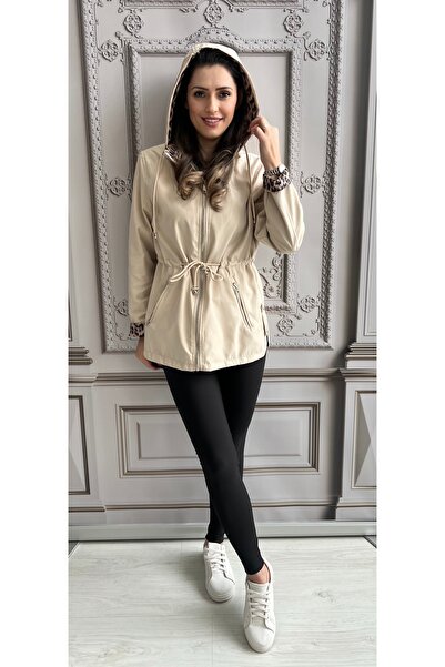 styleFlex Women's fleece jacket, Animal Print, with 2 sides, hood and adjusta...