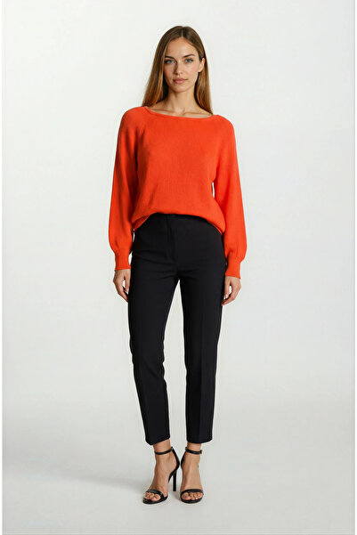 Spazio Duquenne U Yaka Triko KIRMIZI