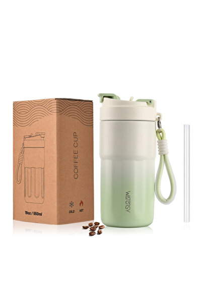 Choice5 400ml Green WATERSY 400ml/550ml Coffee Tumbler 316 Stainless Steel In...