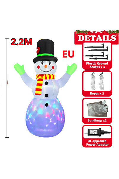 Choice1 J-QM0011-2.2M -EU 2.2M/7FT Christmas Inflatables Green Gloves Snowman...