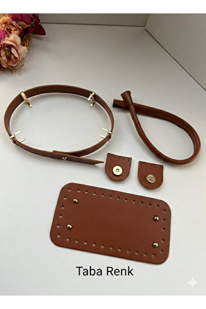 zg hobi aksesuar Faux Leather Set for Knitted Bags