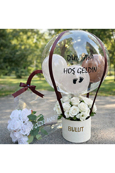 birmutluluk Balonlu hediye kutusu -anne hedşye çantası -yenidoğan hediyelik -...