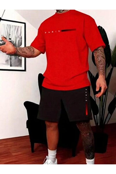 YK WEAR T-Shirt Shorts Thin Paris Printed Women's / Men's