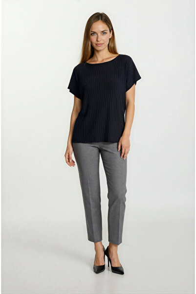 Spazio Riniero Kayık Yaka Kısa Kol Triko SİYAH
