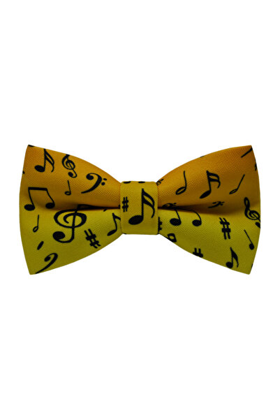 PAPIONETTE Yellow Musical Notes Bow Tie