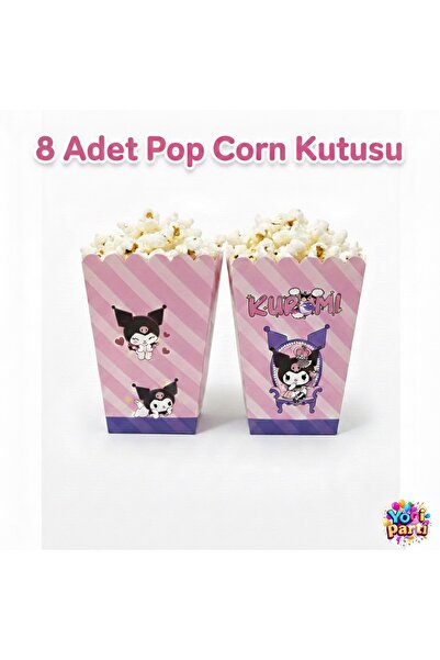 Yogi parti Kuromi Pop Corn Popcorn Kutusu 8 Adet Kız Çocuk Doğum Günü Parti M...