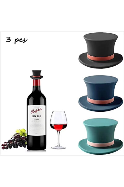 Choice 3 pcs mix Cute magic top hat, red wine stopper, wine bottle stopper, c...