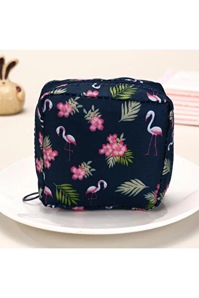 Choice Black Flamingo Portable Waterproof Storage Bag Women Girl Tampon Stora...