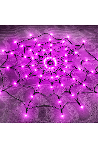 Choice1 سلسلة إضاءة LED بنفسجية بطول 1.2 متر، بتصميم شبكة عنكبوت وأشباح، مثال...