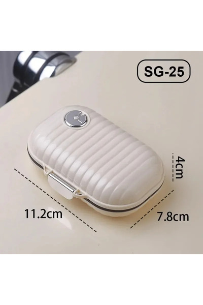 Choice Large white Mini Portable Pill Box Travel for Seven Days Multi Grid Sp...