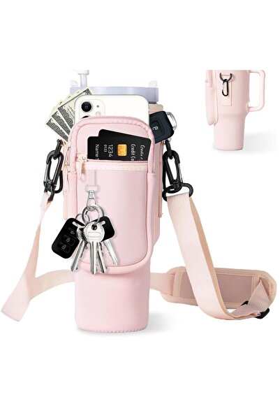 Choice حقيبة زجاجة ماء سعة 40 أونصة، حقيبة حماية زجاجة ماء من النيوبرين مع حم...