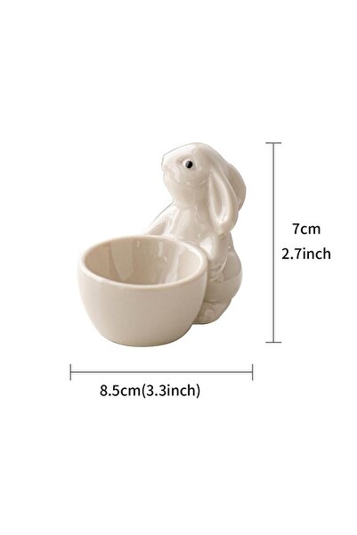 choice2 حامل بيض أبيض على شكل أرنب، حامل بيض إفطار، حامل بيض للبيض الصلب واللين.